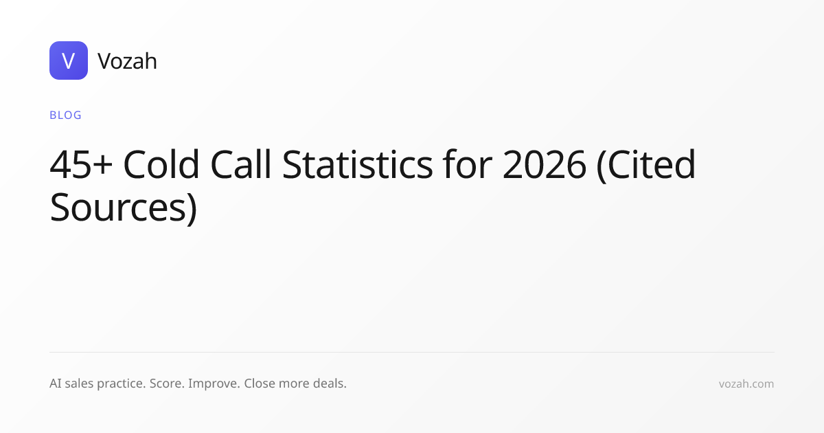 45+ Cold Call Statistics for 2026 (Cited Sources) | Vozah